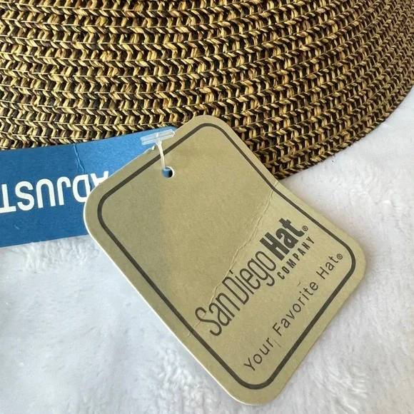 NWT San Diego Hat Company Woven Bucket Hat OS Ultrbraid Crown Ventilation - Picture 4 of 6